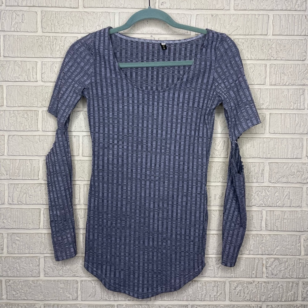 Bodycon Shirt/Dress w/Cut Out Sleeves
